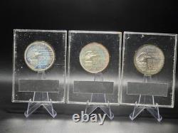 3 1967 Franklin Mint Silver Proof Medals Grant Taylor Cleveland 2.89 oz ASW OGP