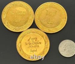 3.3 oz Gold Plated Silver Franklin Mint Masterpieces Raphael Angel Two Apostles
