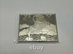 3.48 Oz. 925 Solid Silver Norman Rockwell Fondest Memories Art Bar (hookey)