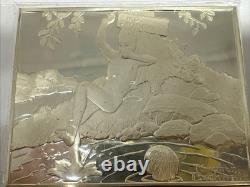 3.48 Oz. 925 Solid Silver Norman Rockwell Fondest Memories Art Bar (hookey)