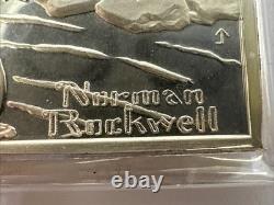 3.48 Oz. 925 Solid Silver Norman Rockwell Fondest Memories Art Bar (hookey)