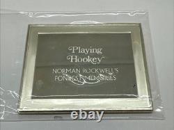 3.48 Oz. 925 Solid Silver Norman Rockwell Fondest Memories Art Bar (hookey)