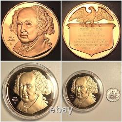 3 FRANKLIN MINT. 925 Sterling Silver Medals. 24K Gold Plated 148 Gram Proof Lot