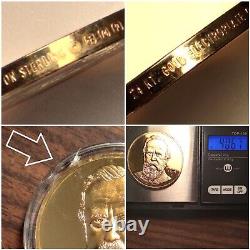 3 FRANKLIN MINT. 925 Sterling Silver Medals. 24K Gold Plated 148 Gram Proof Lot
