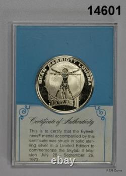 3 Franklin Mint Sterling Silver Eyewitness Medals Gem! #14601