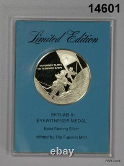 3 Franklin Mint Sterling Silver Eyewitness Medals Gem! #14601