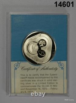 3 Franklin Mint Sterling Silver Eyewitness Medals Gem! #14601