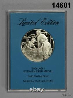 3 Franklin Mint Sterling Silver Eyewitness Medals Gem! #14601