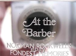 3 Oz. 925 Solid Silver Norman Rockwell Fondest Memories Ingot (barber) + Gold