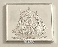 3 Rare STERLING SILVER American Fighting Ships ART BARS 26.6 Grams Each INGOT