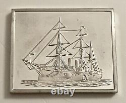 3 Rare STERLING SILVER American Fighting Ships ART BARS 26.6 Grams Each INGOT