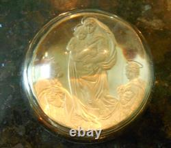 3 Vintage. 925 Silver Franklin Mint 100 Greatest Masterpieces 42,95,62- 6.26 ozt