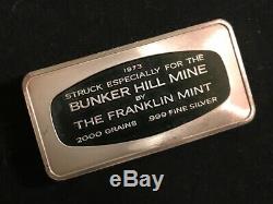 4.17 oz. BUNKER HILL, Bunker Hill Mine, IDAHO. 1973.999 Silver Bar. RARE