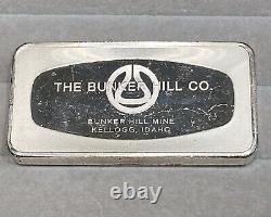 4.2 Oz Bunker Hill Mine Kellogg Idaho 1973 Franklin 999 Silver Bar