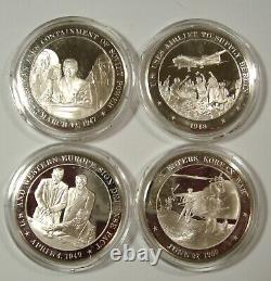 4 COLD WAR 925 Franklin Mint American History Sterling Silver Medals