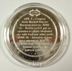4 COLD WAR 925 Franklin Mint American History Sterling Silver Medals