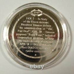 4 COLD WAR 925 Franklin Mint American History Sterling Silver Medals