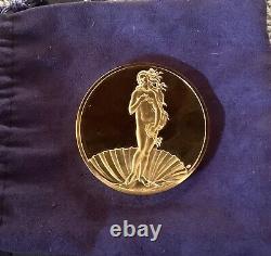 4 Franklin Mint 100 Masterpieces 24k On Sterling Silver Medals Mythologic Gods
