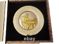 4 Franklin Mint 1973-76 Bicentennial Commemorative Sterling Silver Plates 980 gr