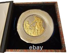 4 Franklin Mint 1973-76 Bicentennial Commemorative Sterling Silver Plates 980 gr
