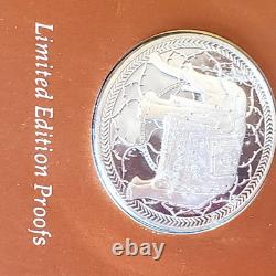 4 Franklin Mint LE Proof 1976 1oz Sterling Silver Good Luck Medals All NIP