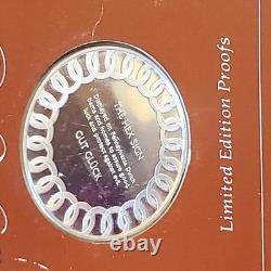 4 Franklin Mint LE Proof 1976 1oz Sterling Silver Good Luck Medals All NIP