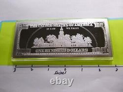 4 Oz $100 Franklin 2003 Federal Reserve Note 999 Silver Money Bar Rare Year Made