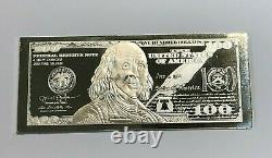 4 oz. 999 Fine Silver 2015 $100 Currency Bar in Plastic Case