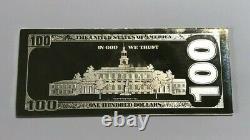 4 oz. 999 Fine Silver 2015 $100 Currency Bar in Plastic Case