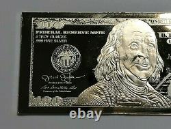 4 oz. 999 Fine Silver 2015 $100 Currency Bar in Plastic Case