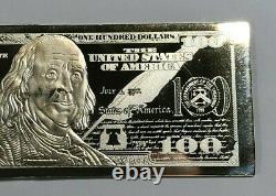 4 oz. 999 Fine Silver 2015 $100 Currency Bar in Plastic Case