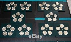 50 Franklin Mint Roberts Birds Sterling Silver Medal Coins 2 Cases1970-1976 RARE