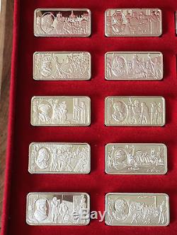 50 Silver Proof Ingots 1000 Years of British Monarchy Franklin Mint John Pinches