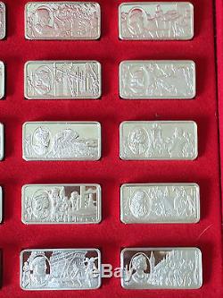 50 Silver Proof Ingots 1000 Years of British Monarchy Franklin Mint John Pinches