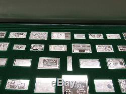 (50) Worlds Greatest Banknotes Solid Sterling Bar Ingot Full Set Franklin Mint