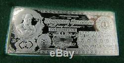 (50) Worlds Greatest Banknotes Solid Sterling Bar Ingot Full Set Franklin Mint
