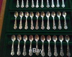 50pc Franklin Mint Sterling State Flower Spoons