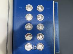 52 Oz Sterling Silver Franklin Mint Bicentennial Medals 50 State 500 Gr Coin Set