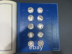 52 Oz Sterling Silver Franklin Mint Bicentennial Medals 50 State 500 Gr Coin Set