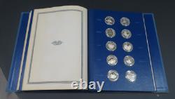 52 Oz Sterling Silver Franklin Mint Bicentennial Medals 50 State 500 Gr Coin Set