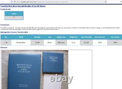 52 Oz Sterling Silver Franklin Mint Bicentennial Medals 50 State 500 Gr Coin Set