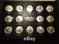 56 Piece Silver Set Franklin Mint The Official Signers Medals 1st Ed. Proofs