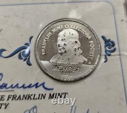 5 Franklin Mint Member Collectors Society Cards, Sterling Silver Coins 1976-1980 5 Franklin Mint Member Collectors Society Cards, Sterling Silver Coins 1976-1980