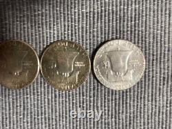 5  Silver 1963 50C Franklin Half Dollars
