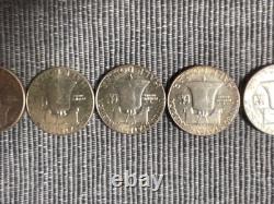 5  Silver 1963 50C Franklin Half Dollars