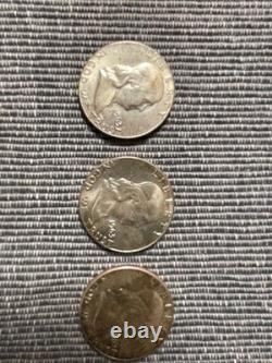 5  Silver 1963 50C Franklin Half Dollars