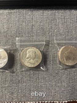 5  Silver 1963 50C Franklin Half Dollars