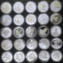 5 Sterling Silver Rounds From 1976 Frankln Mint State Medals Set