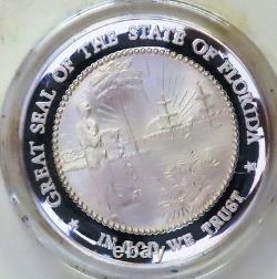 5 Sterling Silver Rounds From 1976 Frankln Mint State Medals Set