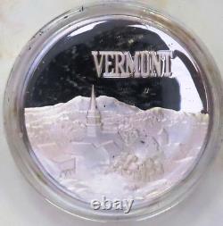 5 Sterling Silver Rounds From 1976 Frankln Mint State Medals Set